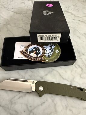 Penguin Slip Joint Folding Knife - Olive Green